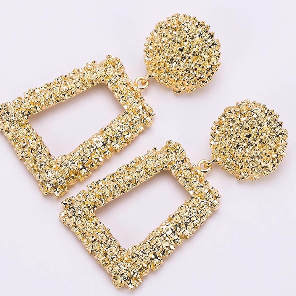 Geometric Statement Earrings - image 4